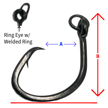 Charlie Brown Circle Hook Ring Eye with Welded Ring